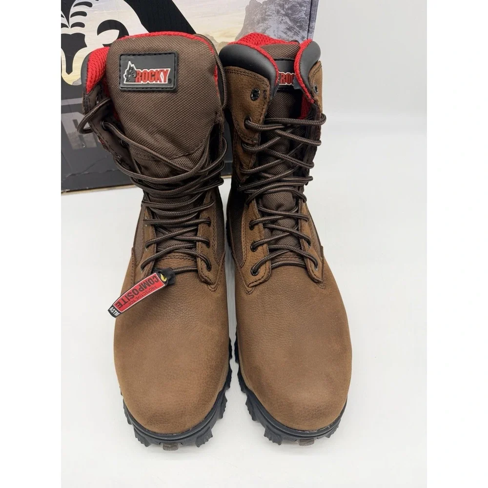 ROCKY ALPHAFORCE COMPOSITE TOE WATERPROOF 600G INSULATED WORK BOOTS RKK0184 9.5